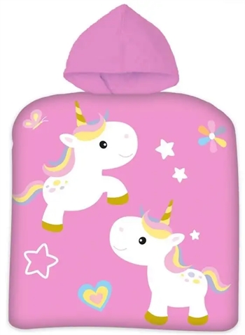 Badeponcho - Børnehåndklæde - Unicorn - 50x100 cm - 100% Bomuld